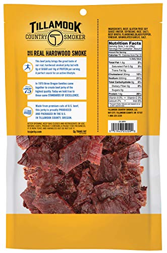 Tillamook Country Smoker Zero Sugar Black Pepper Keto Friendly Beef Jerky, 6.5 Ounce (Pack of 1)
