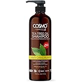 Cosmo Hair Care Anti Dandruff Tea Tree Oil Shampoo 1000ml - 33.8 fl. Oz, Hair & Scalp Therapy, Reduce Dryness, Soothes Dry, Sulfates & Parabens Free, Hair Shampoos, For Men & Women, For All Hair Types