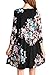 AlvaQ Women Loose 3 4 Long Sleeve A Line Knee Length T Shirt Dress Ladies Casual Tunic Tshirt Midi Dresses Plus Size Black