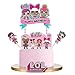 LOL Cake Topper, Happy Birthday Cake Topper, Pink Cake Decorations for Baby Theme Party - 1Set