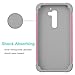 Jeylly for LG G2 Case, Shockproof Scratch Absorbing Hybrid Rubber Plastic Impact Defender Rugged Slim Hard Case Cover Shell for LG G2 D800 D801 VS980 LS980 - Pink/Grey