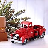 OurWarm Vintage Red Truck Decor, 6.7