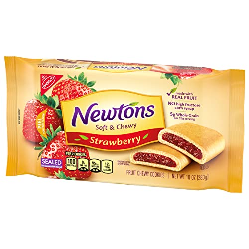NEWTONS SOFT & FRUIT CHEWY STRAWBERRY COOKIES, (STRAWBERRY BARS), 10 OZ PACK