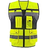 OPLERAI Safety Vest High Visibility Reflective Construction Vest for Men Women