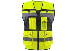 OPLERAI Safety Vest High Visibility Reflective Construction Vest for Men Women