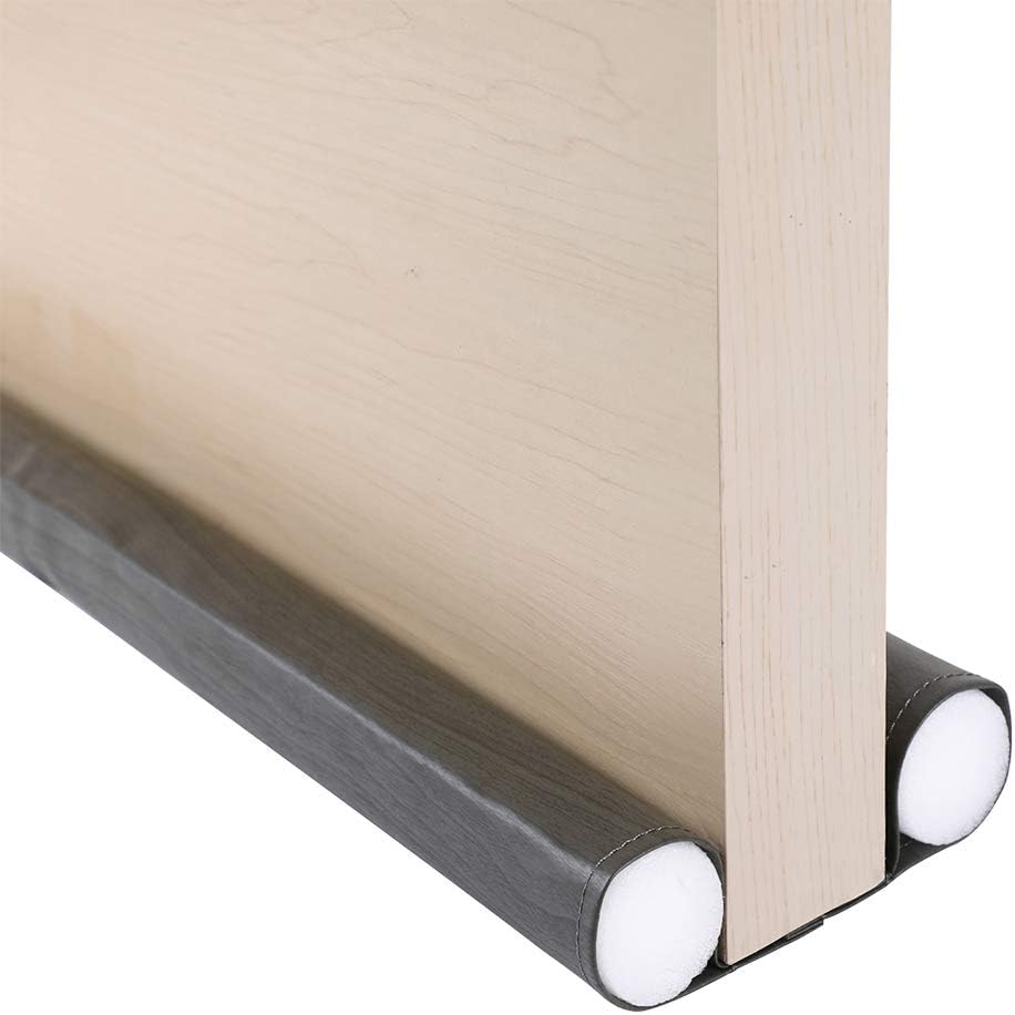 Draft Stoppers - SWISSELITE 36 Inch Under Door Draft Stopper,Sound Proof Reduce Noise,Energy Saving Under Door Draft Stopper Door Weather Stripping (Wooden Dark Gray)