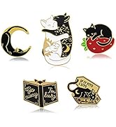 MJartoria Cute Enamel Brooch Pins-Cats Hug Book Shape Novelty Cartoon Cute Enamel Brooch Pins for...