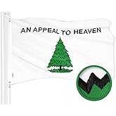 G128 An Appeal to Heaven Flag | 3x5 Ft | ToughWeave Series Embroidered 300D Polyester | Historical Flag, Embroidered Design, Indoor/Outdoor, Brass Grommets