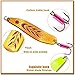 Sougayilang Colorful Hard Spoon Spinner Fishing Lures Metal Treble Hooks Baits Pack of 5pcs