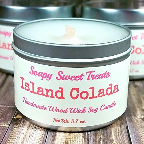 Island Colada - Wood Wick Soy Candle - 5.7 oz. - Tin Container