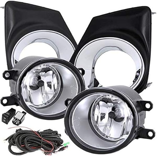 Amazon Com Uframe Fits 2011 2012 2013 Toyota Corolla Fog Light Kit W Chromed Trim Bezels Wiring Switch Bulbs Automotive