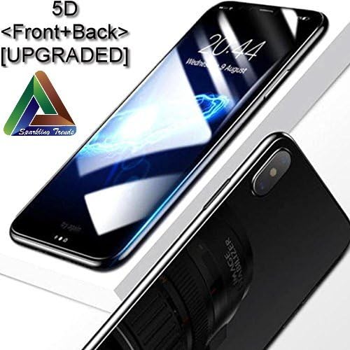 SPARKLING TRENDS 10D Full Glue Edge to Edge Front and Back Tempered Glass for iPhone X/XS (Black)