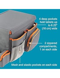 Organizador de asiento de coche para niños High Road con bandeja para aperitivos y juegos, L