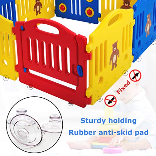 image for BMS 8 Panels Baby Playpen for Babies Baby Play Yards Kids Activity Cen