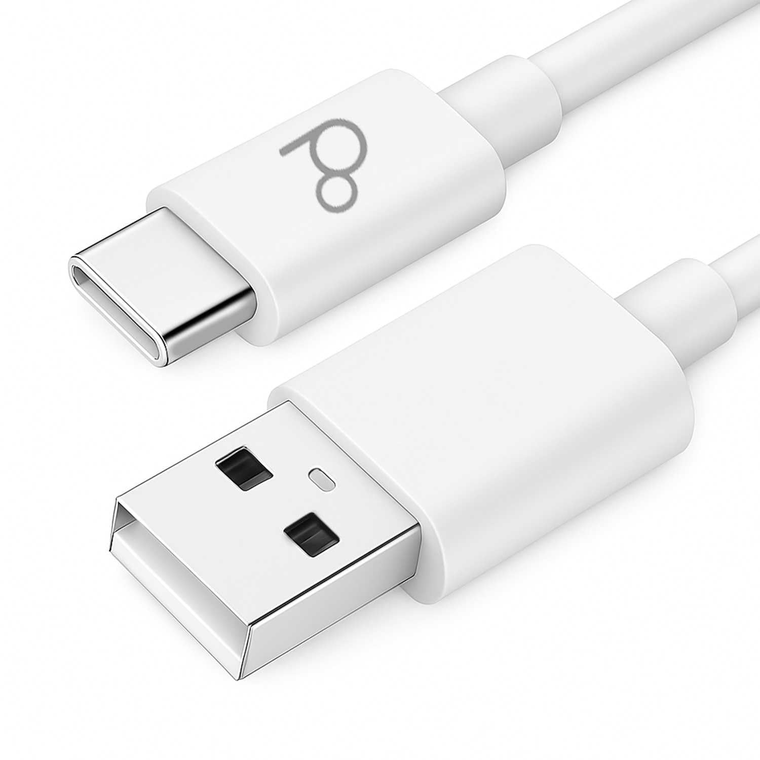 OcioDual USB Type C 0.5 mm 6A 100BA Cable White Charging Cable and Data Cable Quick Fast Charge Cable for Mobile Phones Smartphones Tablets