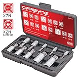 CARBYNE 10 Piece XZN Triple Square Spline Bit Socket Set, S2 Steel Bits | Metric 4mm - 18mm