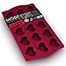 Eco-Friendly 15 - Cavity Silicone Heart Mold - Heart Pan for Making Homemade Chocolate, Candy, Gummy, Jelly, and More - Burgundy Wine by More Cuisine Essentials