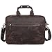 S-ZONE Crazy Horse Leather Briefcase Mens Messenger Shoulder Bag for 16 Inch Laptop Bag