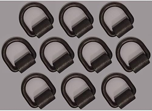 TEN (10) 1/2" D Rings Weld-on Tie Down Lashing Ratchet Flatbed Truck Trailer Cargo Strap