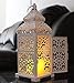 Vela Lanterns Temple Moroccan Style Candle Lantern, White, Small