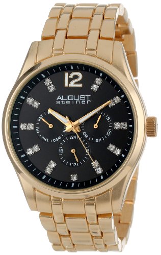 August Steiner Men's AS8068YG Crystal-Accented Watch