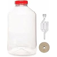 Vintage Shop - HOZQ8-1259 7 gal Fermonster Wide Mouth Carboy With #10 Drilled Stopper and Twin Bubble Airlock