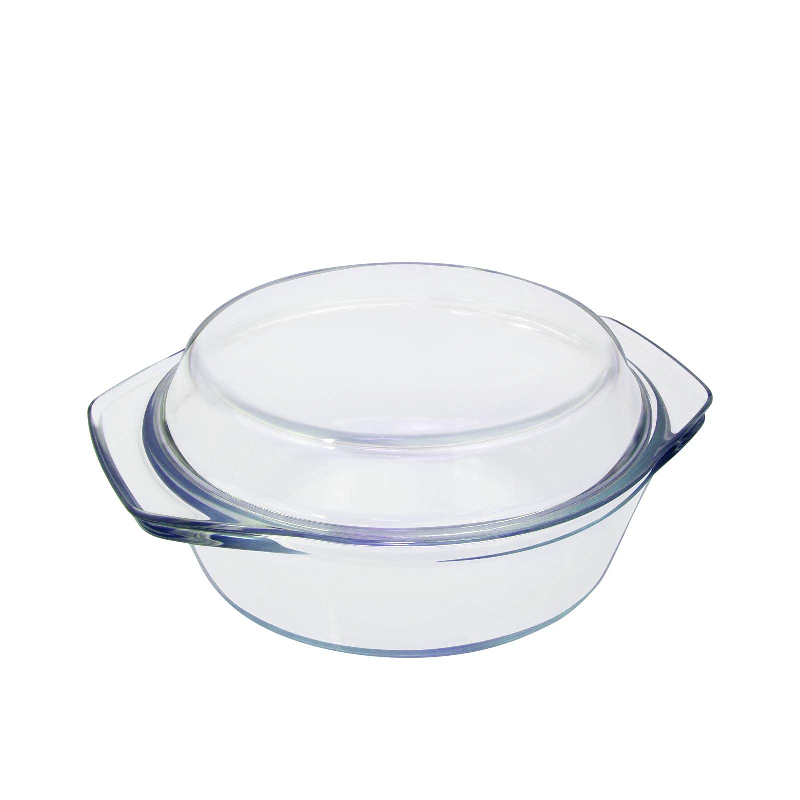 Small Glass Casserole Dish with Lid, 1L 16cm, Individual, Microwaveable, Oven Proof