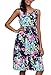 Dokotoo Womens Summer Casual Boho Amazon Ladies Sundresses Floral Print Raceback Midi Tank Dress Navy Large