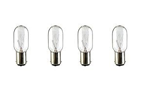 4 Vacuum Light Bulb for Kenmore 20-52410 or 5240 Powermate Progressive 4370018, fits Eureka, Filter Queen Majestic