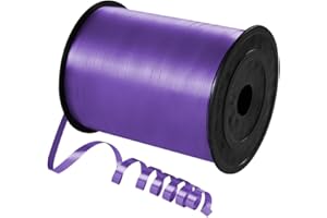Quhora 500 Yards Purple Curling Ribbon for Gift Wrapping, 1/5 inch Wide Balloon Ribbon String for Florist Flower, Crafts, Wreaths, Halloween, Birthday Party, Wedding