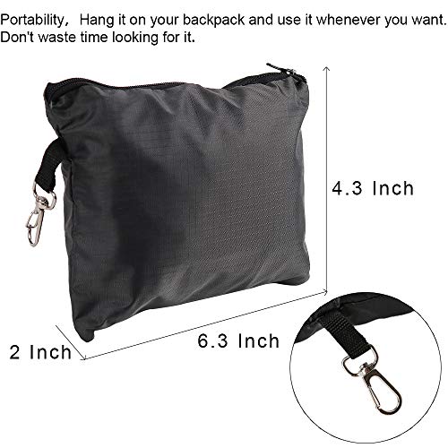 HTB Ultralight Backpack Rain Cover with Portable Storage Pouch, Black Reflective 45-65L Rucksack Rain Cover, Waterproof Protector Bag for Daypack Schoolbag Laptop Pack