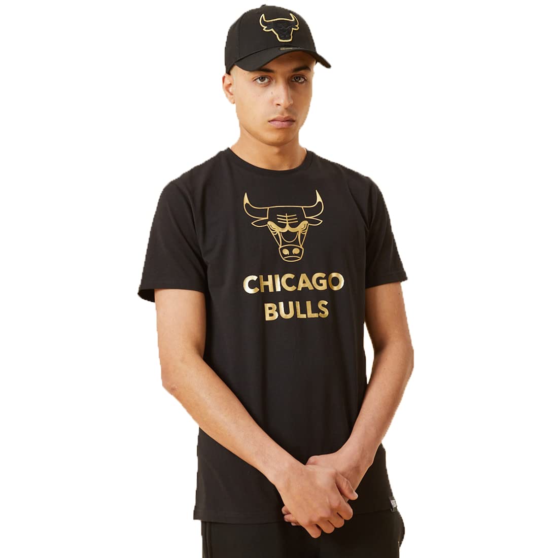 New Era NBA Blk and Gld Metallic T Chibul Blkgld Men's Sweatshirt