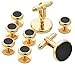 18K Gold Plating Yellow Fashion Men Tuxedo Cufflinks and Studs 4 Pair - With Gift Box (Yellow) - With Gift Box 6dui