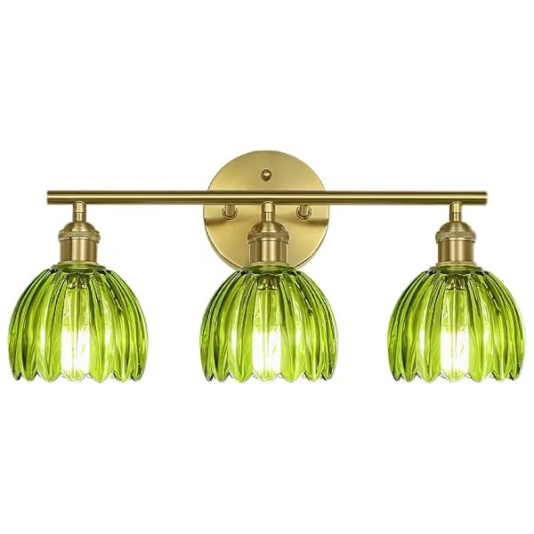 KVHIIW VINTAGE BATHROOM LIGHT FIXTURES,3-LIGHT HARDWIRED VANITY LIGHTS...