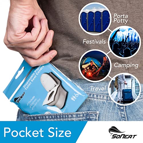 SoNeat Disposable Toilet Seat Covers 150 CT of XL Thick Flushable