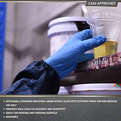 image for Vgo... Vgo 150PCS Nitrile Textured Industrial Gloves, Powdered, Dispos