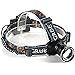 Zoomable LED Headlamp 900Lm 3 Mode Water-resistant Headlight Hands Free Work Light Outdoor Camping Torch Flashlight with Adjustable Strap Light Weight 3AA Batteries Powered(Not Included)-Black
