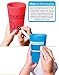 Silipint Silicone Pint Glass Set, Patented, BPA-Free, Shatter-proof Silicone Cup Drinkware (1-Pack, Bend Blue)