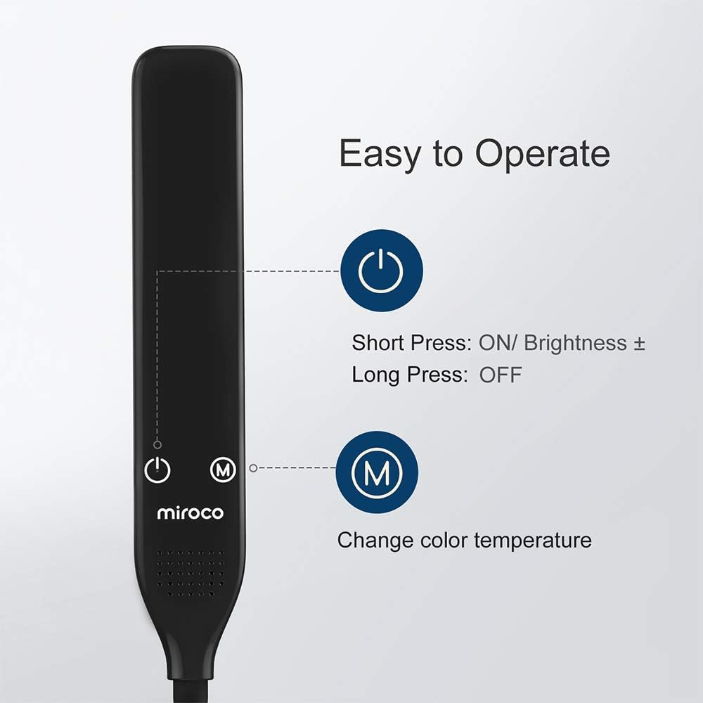 Miroco LED Floor Lamp with 4 Brightness Levels & 4 Colors Temperatures, Adjustable LED Floor Light, Dimmable Adjustable Reading Standing Lamp for Sewing Painting Piano Puzzle Craft Bedroom Office - - 