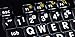 Logickeyboard XLargeprint White on Black keyboard compatible with ASTRA Mac Backlit -Part Number: LKBU-LPWB-AMBH-US