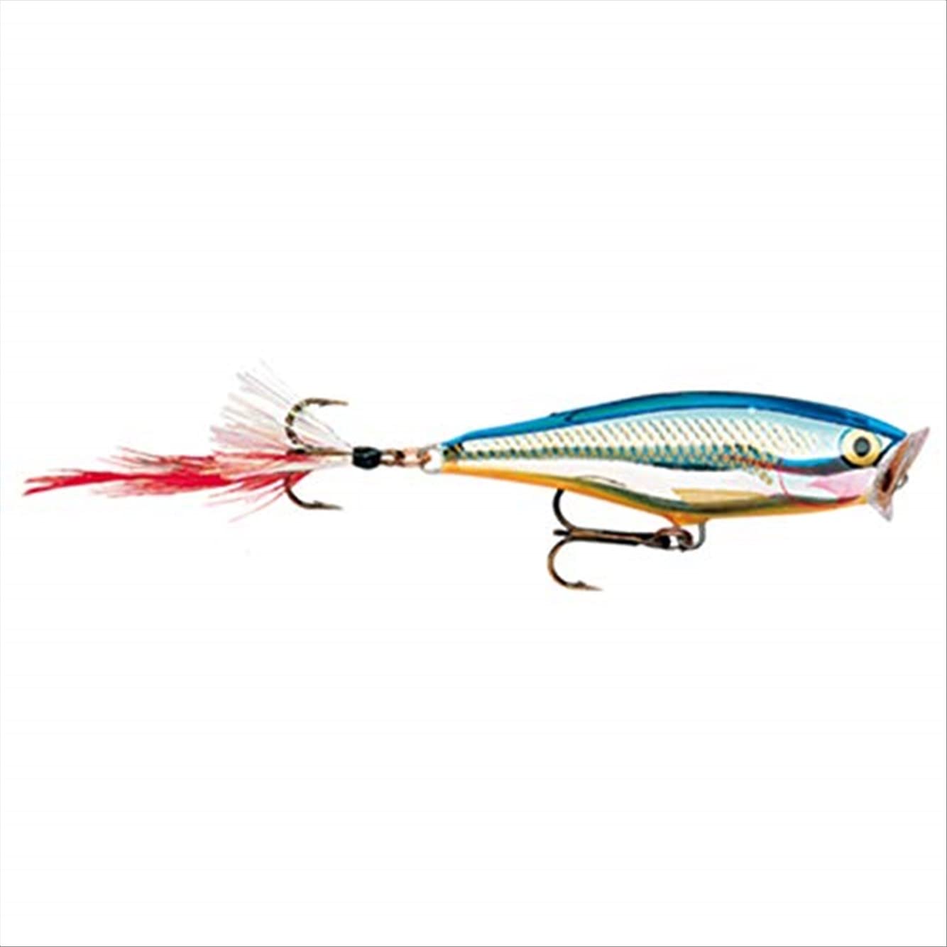 Rapala Skitter Pop Lure with Two No. 6 Hooks, Surface Swimming Depth, 5 cm Size, Frog