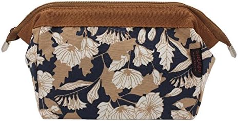 Makeup Bag/Travel Cosmetic Bags/Brush Pouch Toiletry Kit Fashion Cute Women Jewelry Organizer with YKK Zipper Electronics Accessories Hard Drive Carry Case Portable Cube Purse (Brown)