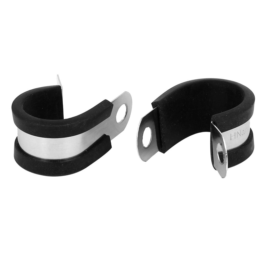 Sourcingmap 22mm Dia EPDM Rubber Lined P Clips Water Pipe Tube Clamps Holder 2pcs