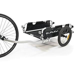 Burley Unisex Adult Flatbed Cycle Trailer – Black/Silver, 18 x 52 x 82.5 cm