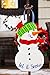 Evergreen Let it Snow Man Felt Door Décor