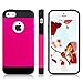 JETech Case for iPhone SE 5s 5 Protective Cover with Logo Cut-out (Plum)
