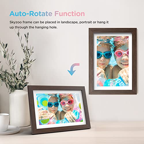 Skyzoo Digital Picture Frame 10.1 Inch FHD IPS Touch Screen Digital