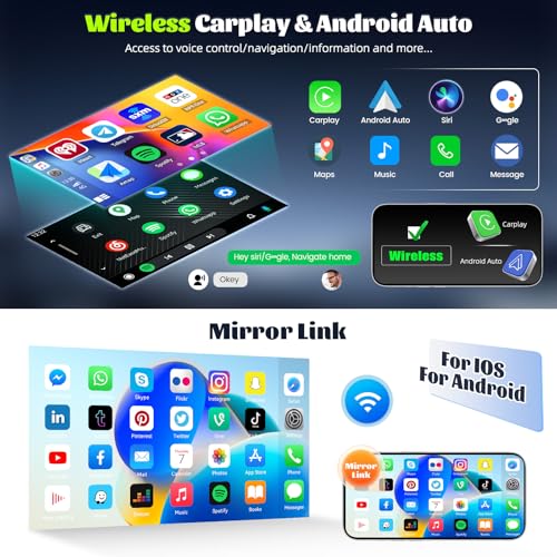 For Fiat Bravo 2008-2013, Android 15, 4G+64G CAMECHO Car Radio for Fiat Bravo Wireless Carplay Android Car, 9 Inch 2DIN Car Screen with GPS Navi WIFI EQ Bluetooth FM/RDS SWC Rear Camera+MIC