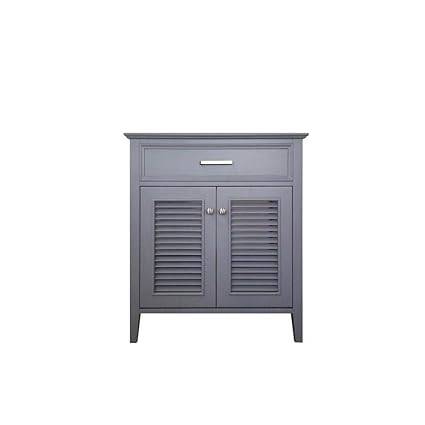Amazon Com Ariel 30 Inch Grey Bathroom Vanity Base Cabinet With
