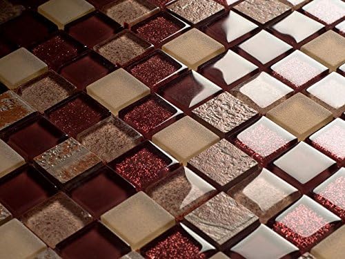 Luxus Glas Mosaik Fliesen Braun Stein Matt Badezimmer Kuche Qualitat Produkt Amazon De Baumarkt